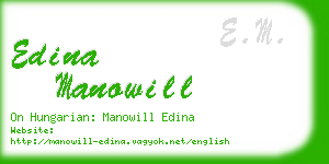 edina manowill business card